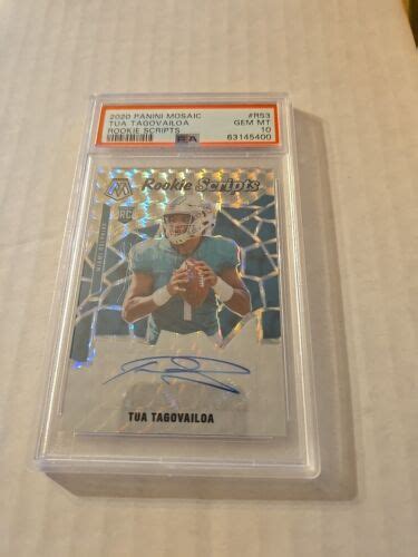 2020 Panini Mosaic Rookie Scripts Tua Tagovailoa Auto PSA GEM MT 10 EBay