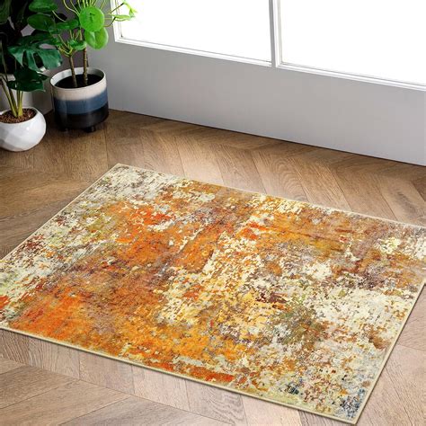 Amazon Lahome Modern Abstract Area Rug X Small Bathroom Rugs