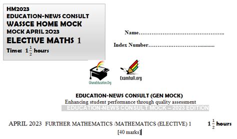 Wassce Elective Maths Mock Questions And Answers