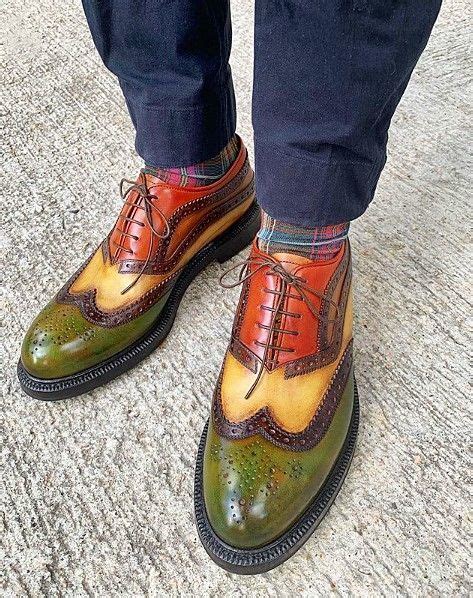 Oxford Brogues Wingtip Shoes Leather Brogues Mens Leather Boots