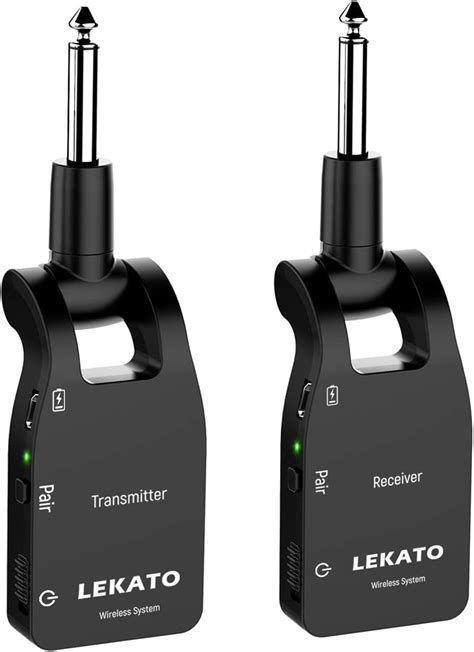 Lekato Ghz Wireless Guitar System Rechargeable Channels Ft