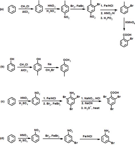 (Solved) - How would you synthesize the following substances starting from... - (1 Answer ...