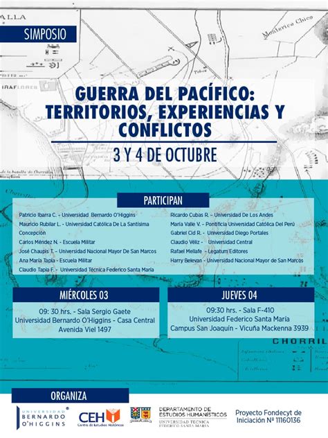 Simposio Guerra Del Pac Fico Territorios Experiencias Y Conflictos