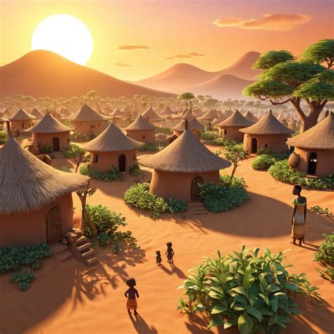 African Village School Prompts Stable Diffusion Online