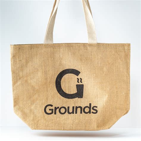 Reusable Hessian Bag Grounds Cafe