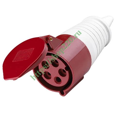 Розетка переносная 225 3Р+РЕ+N 32А 380В IP44 РП-102-5-32 DEKraft ...