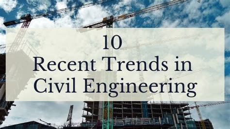 Recent Trends In Civil Engineering Civil Wale