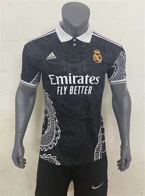 Mens Real Madrid Special Edition Black Dragon Jersey 202324