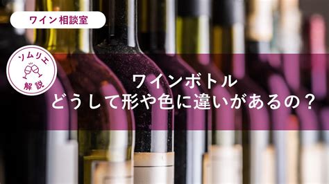 ワインボトルの種類を徹底解説！どうして形や色に違いがあるの？ エノテカ ワインの読み物