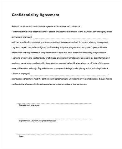 FREE 9+ Sample Confidentiality Agreement Forms in PDF | MS Word