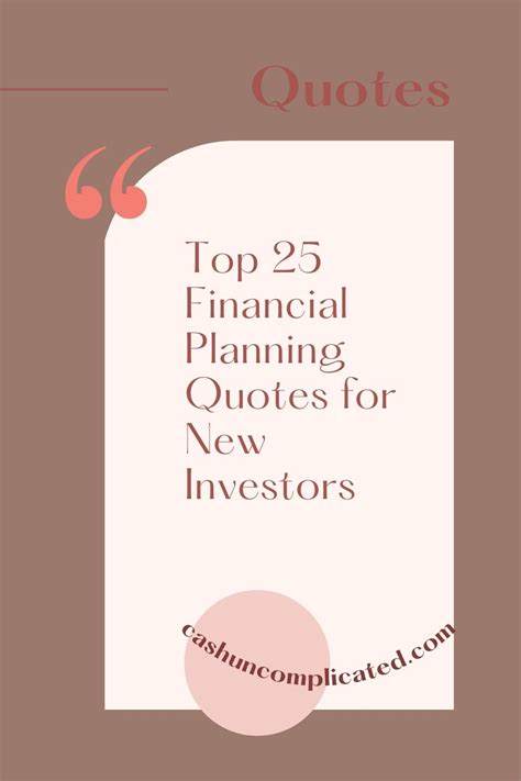 Top 25 Financial Planning Quotes For New Investors Cash Uncomplicated