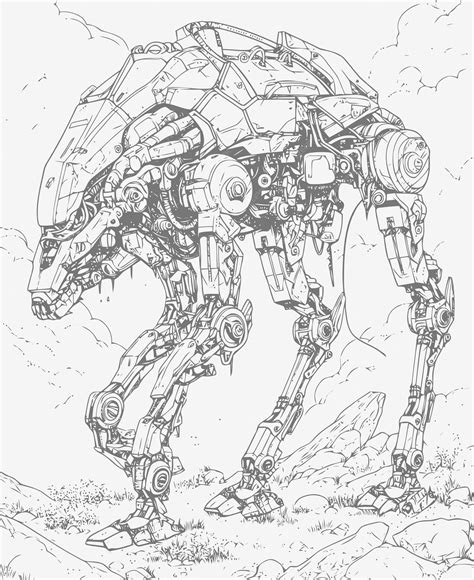 Mecha Illustration Mecha Coloring Book Premium Ai Generated Vector