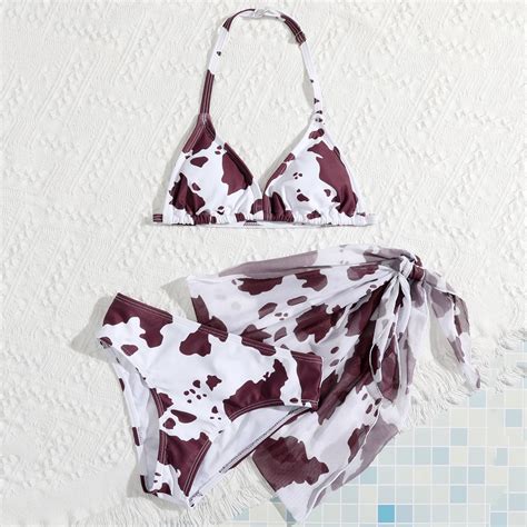 Girls Swimsuit Girl S Piece Swimsuits Cow Prints Bikini Bathing Suit