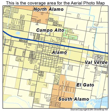 Aerial Photography Map of Alamo, TX Texas