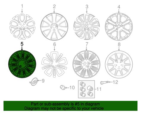 Genuine OEM Alloy Wheel 22 7 Split Spoke Style 7007 Part LR039141