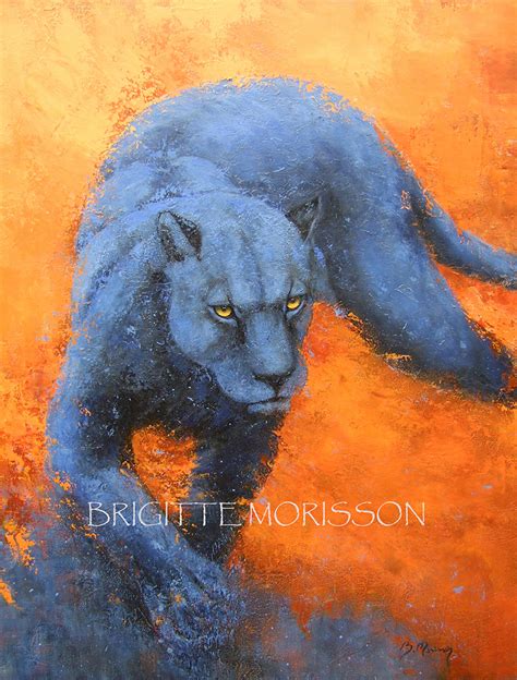 Panthere Bleue Vendue Peinture Par Brigitte Morisson Artmajeur