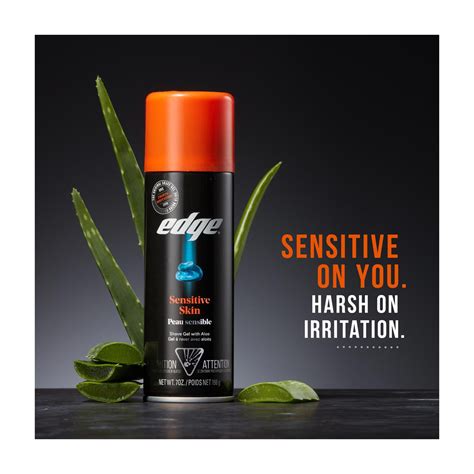 Edge Sensitive Skin Shave Gel For Men Travel Size 2 75 Oz