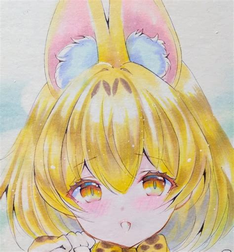 【未使用】色紙〔 サーバル けものフレンズ 〕 同人 オリジナル 手描きイラスト 女の子 Illustrationの落札情報詳細