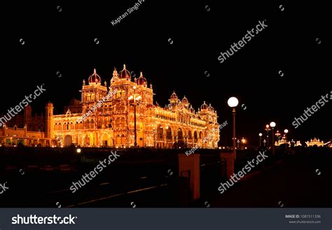 Mysore Palaceat Night Stock Photo 1081511336 | Shutterstock