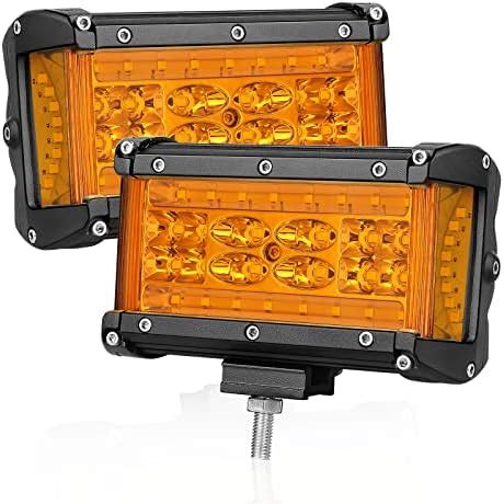 Amazon Auto Power Plus Amber Led Pod Lights Side Shooter Pcs W