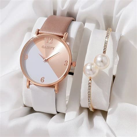 Women Watch Set Luxury Fashion Colourful Pu Leather Strap Ladies Quartz Wristwatch Alloy