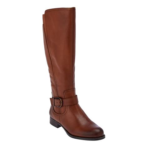 Naturalizer Jayden Leather Or Suede Wide Calf Riding Boot 20898700 HSN