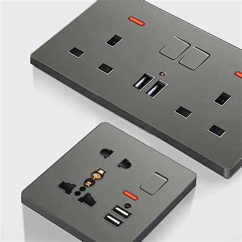 UK 13A Avec USB Type C 18W Charge Rapide Prise De Courant Murale