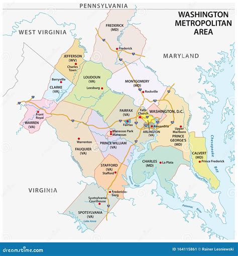 Map of Washington DC Metropolitan Area is the Metropolitan Area Based