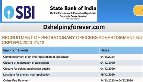 Sbi Po Recruitment 2022 Apply Online