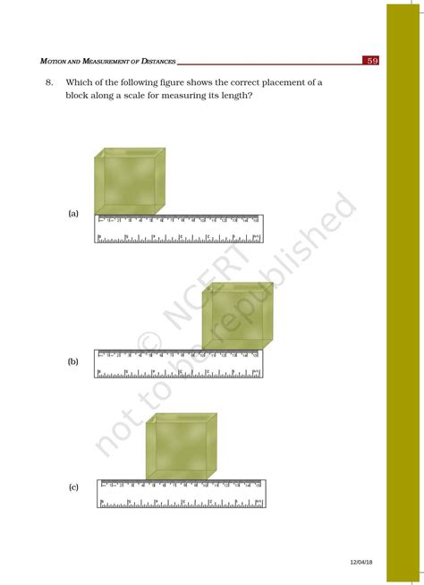 NCERT Exemplar Book For Class 6 Science Chapter 10 Motion And