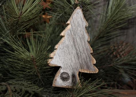 Primitive Pine Tree Ornament Rustic Wood Pine Tree Modern Etsy