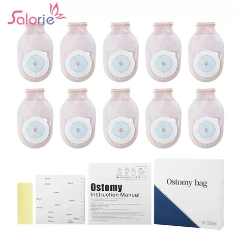 10pcs 65mm Colostomy Bags Stoma Pouch Bags One Piece Open Ostomy Bags