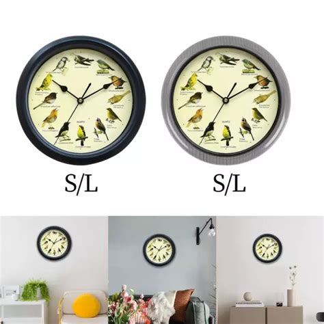 Horloge Murale Suspendue En Forme D Oiseau Sauvage Chantant D Coration