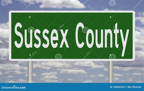 Road Sign For Sussex County Stock Image Image Of America States 168422445