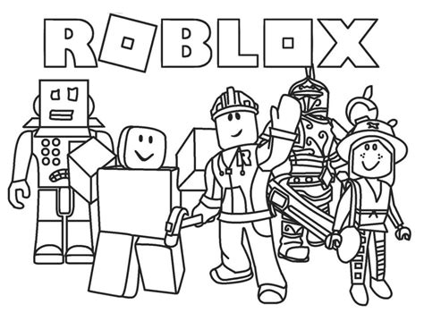 Roblox Characters Coloring Page - Free Printable Coloring Pages for Kids