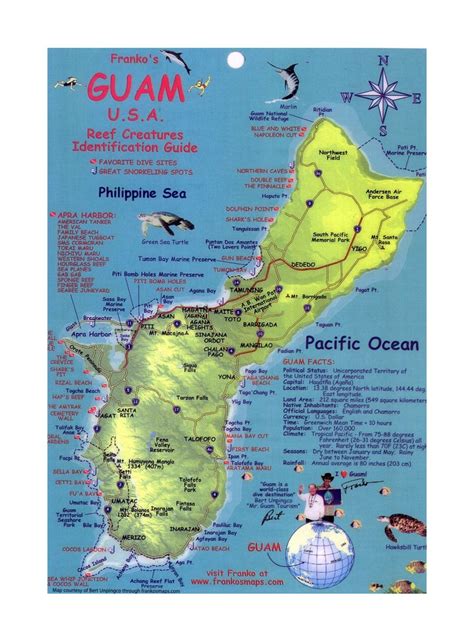 Physical Location Map Of Guam Highlighted Continent