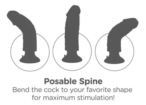 Dildo Vibrador Super Realista 8 PuLG King Cock Moreno 18cm Envío gratis