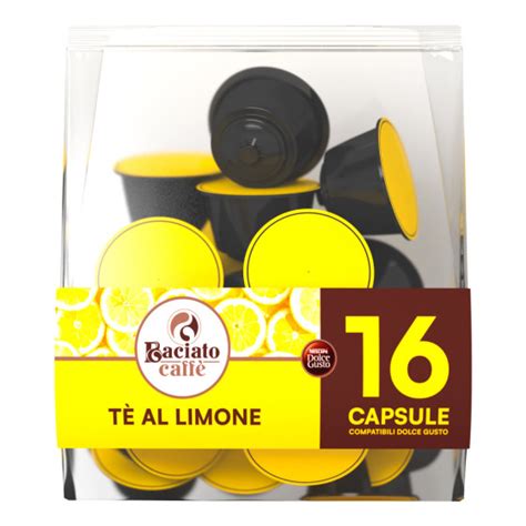 16 Capsule Baciato Caffè Te al Limone Cialde Compatibili Nescafè