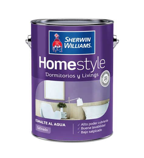 Esmalte Al Agua HomeStyle Dormitorio Living Satinado Sherwin