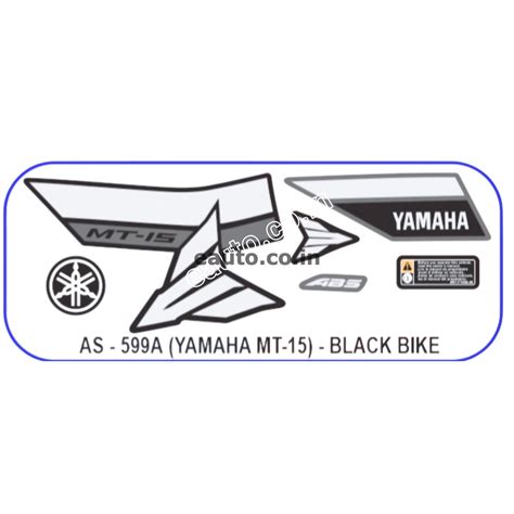 Graphics Sticker Set for Yamaha MT 15 | Black Vehicle | Both Sides