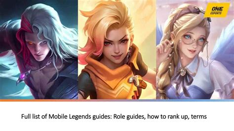 Full List Of Mobile Legends Hero Guides Counters One Esports