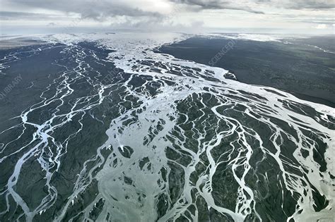 Aerial of Braided River - Stock Image - C028/4804 - Science Photo Library