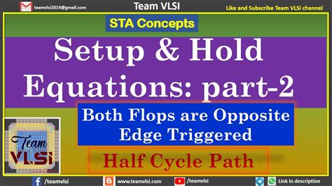 Setup And Hold Equations S 02 In Positive And Negative Edge Triggered