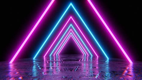 Neon Triangle Gates Live Wallpaper Moewalls