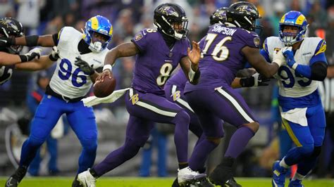 Lamar Jackson Waits Waits Waits Runs Ravens Rams Highlights Week