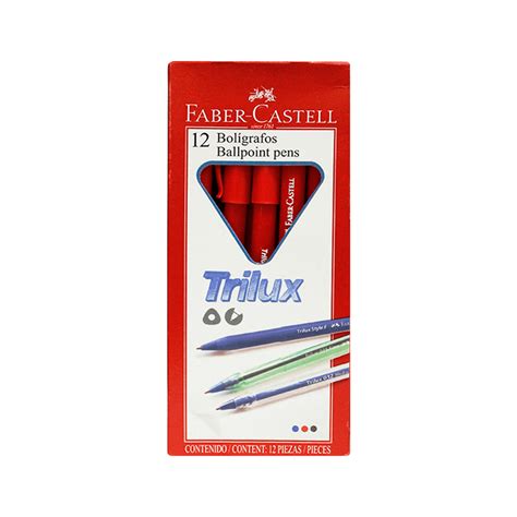 Bolígrafo Trilux Style Rojo caja x12 Faber Castell Comsucre Online