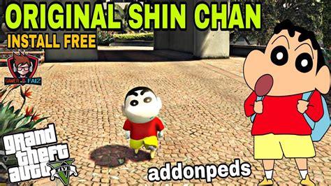 How To Install Shin Chan Mod In Gta Free Addonpeds Gamerfaiz Youtube