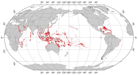 Global coral reef distribution [IMAGE] | EurekAlert! Science News Releases