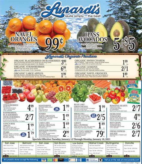 Lunardi S Markets Weekly Ad Organic Lemons Weekly Ads Grocery Ads