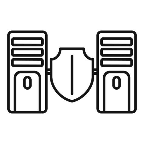 Premium Vector Server Authentication Icon Outline Server